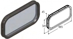 ALUTECH W095 - 401980500 Вставка светопрозрачная W095 для подъёмных секционных ворот