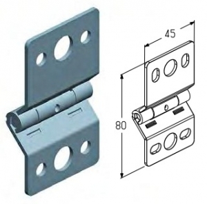 ALUTECH WH-40.011 - 404240400 Петля промежуточная для подъёмных секционных ворот