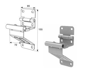 DOORHAN DH25234-2 Боковая опора с держателем ролика для панелей с защ.от защем. пальцев усиленная для подъёмных секционных ворот