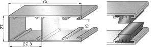 ALUTECH GR75x27BE - 307026102 Шина направляющая GR75x27BE - 307026102 для роллет (рольставен)