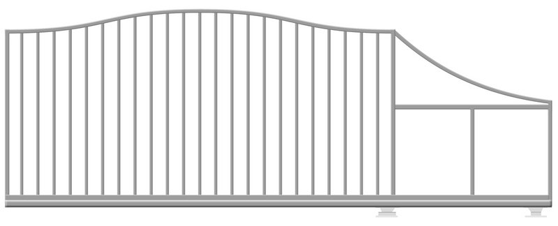 КОРН 70РС707-65КГ Откатные ворота КОРН ВОЛНА, толщина 65 мм