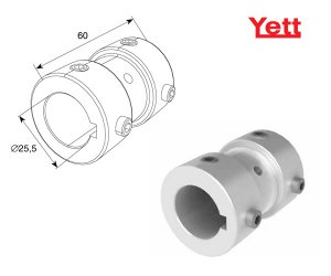 DOORHAN 25035 Соединительная муфта алюминиевая 60мм в сборе для подъёмных секционных ворот