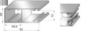 ALUTECH GR53x22BE - 307008108 Шина направляющая GR53x22BE - 307008108 для роллет (рольставен)