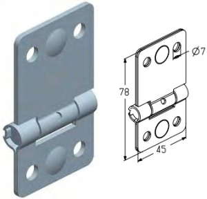 ALUTECH WH011 - 404240100 Петля промежуточная WH011 для подъёмных секционных ворот