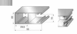 ALUTECH GR65x24BE - 307063203 Шина направляющая GR65x24BE - 307063203 для роллет (рольставен)