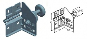 ALUTECH RBT-210L - 401221200 Кронштейн роликовый боковой для подъёмных секционных ворот