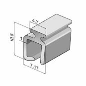 ALUTECH KPU45/R - 308040100 Профиль замковый KPU45/R - 308040100 для роллет (рольставен)