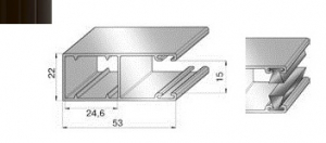 ALUTECH GR65x24BE - 307063210 Шина направляющая GR65x24BE - 307063210 для роллет (рольставен)