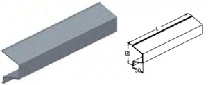 ALUTECH PRD132LL - 404130500 Обрамление проема нижнее PRD132LL A00-D6 для подъёмных секционных ворот