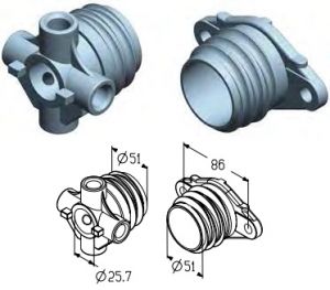 ALUTECH SF-51 - 403120000 Наконечники пружинные 51 мм SF-51 для подъёмных секционных ворот