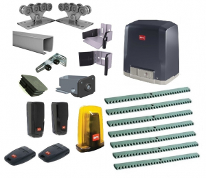 ALUTECH SGN.01.002.150-8 + BT A400-KITFULL7 Комплектующие для откатных ворот весом до 450 кг или шириной до 5м (набор-комплект) с автоматикой BFT DEIMOS BT A400-KITFULL7