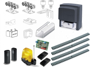 ALUTECH SGN.01.002.150-7 + ASL1000KITFULL6 Комплектующие для откатных ворот весом до 450 кг или шириной до 4,5м (набор-комплект) с автоматикой AN-MOTORS ASL1000KIT FULL6