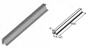 ALUTECH PRD47 - 401150317 Профиль воротный для подъёмных секционных ворот