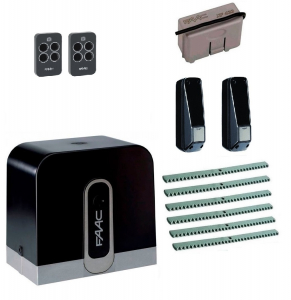 FAAC C720KIT-F6 Автоматика для откатных ворот C720KIT-F6, комплект: привод, радиоприемник, 2 пульта, фотоэлементы, 6 реек