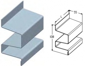 ALUTECH PRG-16 - 401411510 Профиль усиливающий PRG-16 RAL9002 для подъёмных секционных ворот