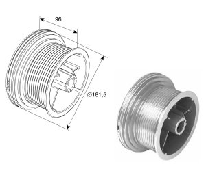 DOORHAN 11006 Барабан (OMI  54 HL) для подъёмных секционных ворот