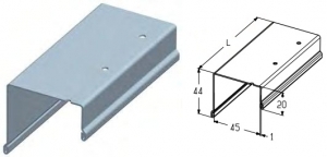 ALUTECH PRG-14 - 401411310 Профиль концевой PRG-14 RAL9002 для подъёмных секционных ворот
