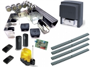 КОРН КУ-Эко-5-компл + BX608AGS FULL4 Комплектующие для откатных (сдвижных) ворот весом до 350 кг или шириной до 3,5 м (набор-комплект фурнитуры) с автоматикой CAME BX608AGS FULL4