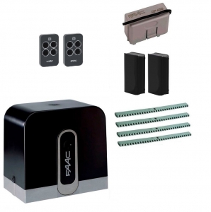 FAAC C720KIT-FA4 Автоматика для откатных ворот C720KIT-FA4, комплект: привод, радиоприемник, 2 пульта, фотоэлементы, 4 рейки