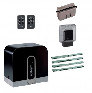 FAAC C720KIT-L4 Автоматика для откатных ворот C720KIT-L4, комплект: привод, радиоприемник, 2 пульта, лампа, 4 рейки