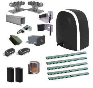ALUTECH SGN.01.002.150-6 + RTO-500KIT FULL5 Комплектующие для откатных ворот весом до 450 кг или шириной до 4м (набор-комплект) с автоматикой ALUTECH RTO-500KIT FULL5