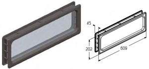 ALUTECH W085 - 401980400 Вставка светопрозрачная W085 для подъёмных секционных ворот