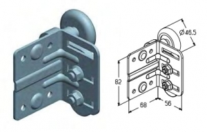 ALUTECH RBI-40.126L - 402601400 Кронштейн роликовый верхний для подъёмных секционных ворот