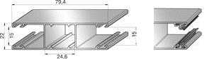 ALUTECH GR79x22IE - 307021213 Шина направляющая GR79x22IE - 307021213 для роллет (рольставен)