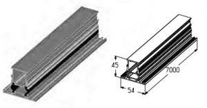 ALUTECH PRD511-01R - 404110100 Обрамление проёма верхнее PRD511-01R A00-D6 для подъёмных секционных ворот