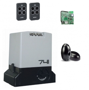 FAAC 741KIT-FК Автоматика для откатных ворот 741KIT-FК, комплект: привод, радиоприемник, 2 пульта, фотоэлементы