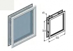 ALUTECH W050WH - 401983600 Окно для подъёмных секционных ворот