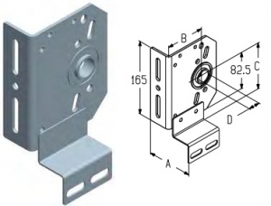 ALUTECH TBI520ML - 403423100 Кронштейн боковой левый для подъёмных секционных ворот