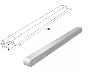 DOORHAN 25048 Шпонка (6,35х 6,35х100 мм) для подъёмных секционных ворот