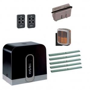 FAAC С720KIT-LA5 Автоматика для откатных ворот C720KIT-LA5, комплект: привод, радиоприемник, 2 пульта, лампа, 5 реек