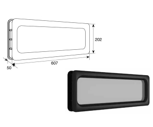 DOORHAN DH85602 Окно акриловое 607х202 для подъёмных секционных ворот