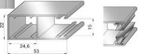 ALUTECH GR53x22B/eco - 307057103 Шина направляющая GR53x22B/eco - 307057103 для роллет (рольставен)