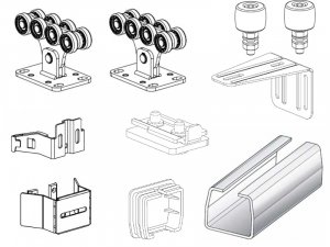 ALUTECH SGN.01.002.100-6 Комплектующие для откатных ворот весом до 300 кг или шириной до 4м (набор-комплект)