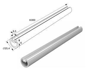 DOORHAN 25018/M Вал пустотелый с пазом под шпонку для подъёмных секционных ворот