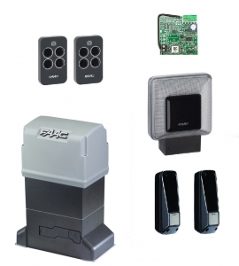 FAAC 844ERKIT FULL Автоматика для откатных ворот 844ERKIT FULL, комплект: привод, радиоприемник, 2 пульта, фотоэлементы, лампа