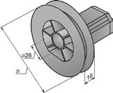 ALUTECH TPC90 - 312001100 Шкив, совмещённый с капсулой TPC90 - 312001100 для роллет (рольставен)