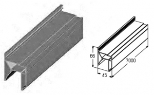 ALUTECH PRD42 - 401110211 Профиль воротный для подъёмных секционных ворот
