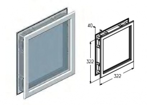 ALUTECH W050WH-40 - 401985000 Окно для подъёмных секционных ворот