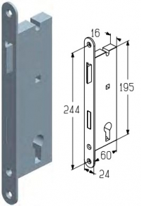 ALUTECH WL0202 - 404410300 Ригель WL0202 для подъёмных секционных ворот