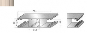 ALUTECH GR79x22IE - 307021104 Шина направляющая GR79x22IE - 307021104 для роллет (рольставен)