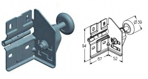 ALUTECH RBT-200R - 401221100 Кронштейн роликовый боковой для подъёмных секционных ворот