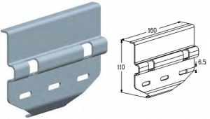 ALUTECH CP861S - 402811400 Пластина соединительная передняя CP861S для подъёмных секционных ворот