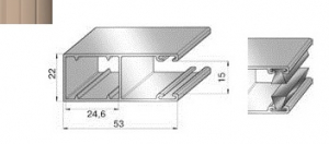 ALUTECH GR65x24BE - 307063224 Шина направляющая GR65x24BE - 307063224 для роллет (рольставен)