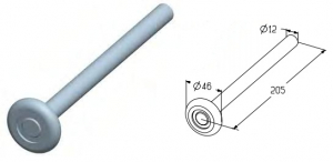 ALUTECH R-205-12-G - 401920400 Ролик ходовой R-205-12-G для подъёмных секционных ворот