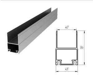 DOORHAN DHSW-00060/M Профиль алюм. &amp;amp;amp;amp;amp;amp;quot;Нижний несущий&amp;amp;amp;amp;amp;amp;quot; металлик для подъёмных секционных ворот