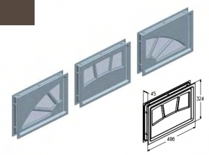 ALUTECH W042-BR - 401981300 Комплект вставок светопрозрачных декоративных Sunburst 4 W042-BR для подъёмных секционных ворот